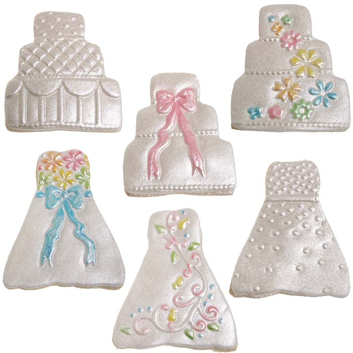 Lightly spray one mini wedding texture mat from mini wedding cookie cutter